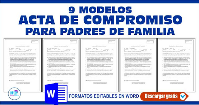  ACTA DE COMPROMISO PARA PADRES DE FAMILIA