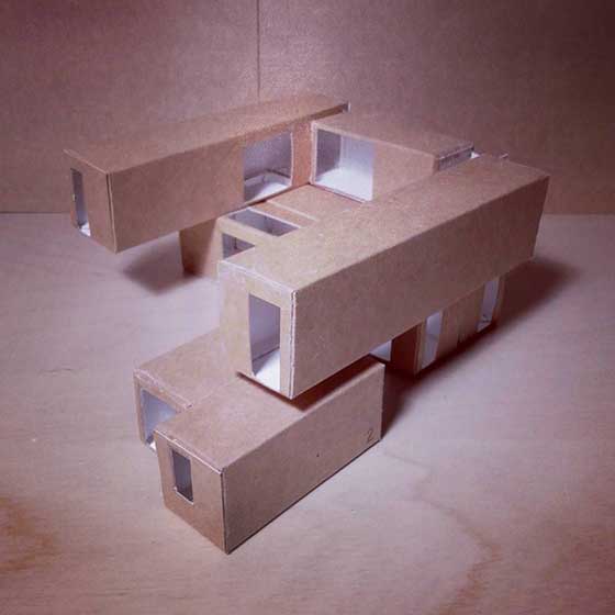 House model made of cardboard