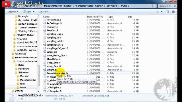 Buka file header transistortester