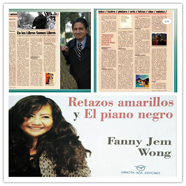 (2022) Reconocimiento del poemario, “Retazos amarillos y El piano negro” de Fanny Jem Wong.