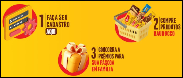 Promoção dos Produtos Bauducco Páscoa 2022