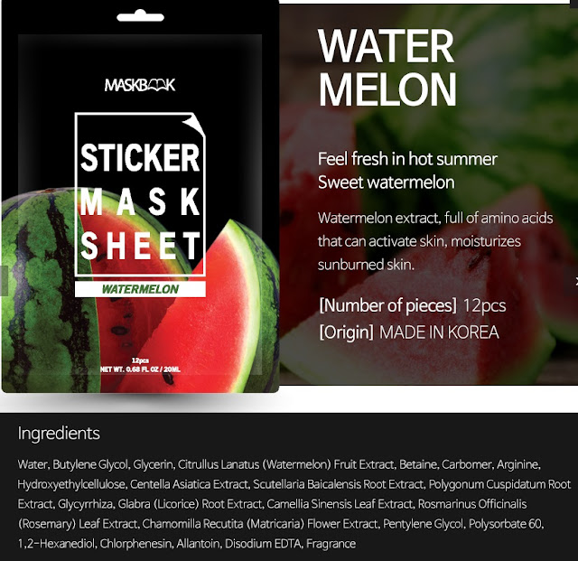 Sulmae Watermelon Maskbook Sticker Mask Sheet Review