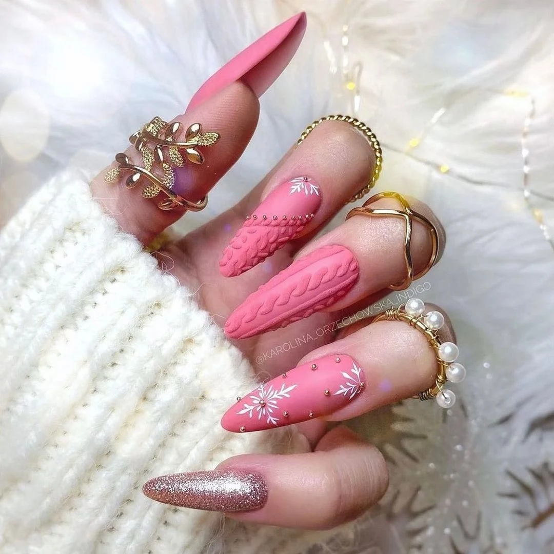 Pink nails