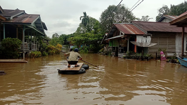 Banjir Landa 5 Desa di Kecamatan Nanga Mahap, Tinggi Air Capai 1,5 Meter