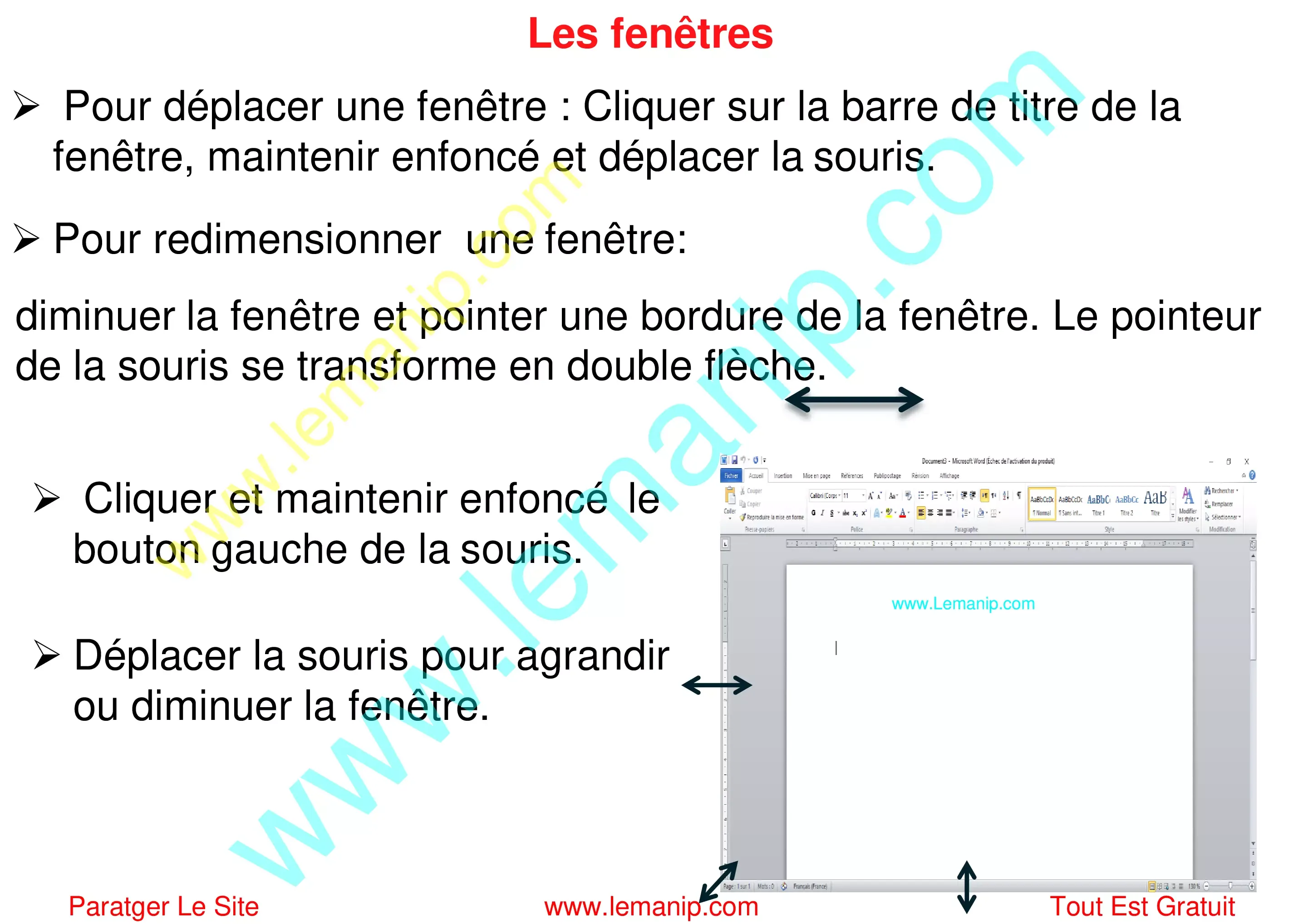 fenêtres système Windows 1