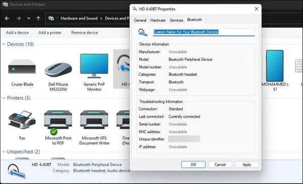 كيفية إعادة تسمية جهاز Bluetooth في نظام التشغيل Windows 11