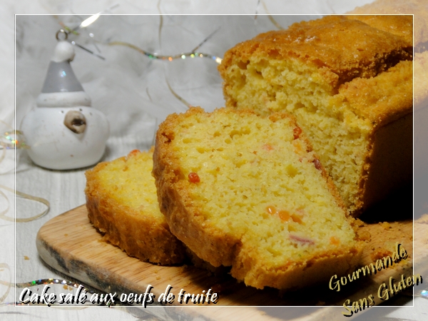 cake salé sans gluten aux oeufs de truite, cake de fêtes