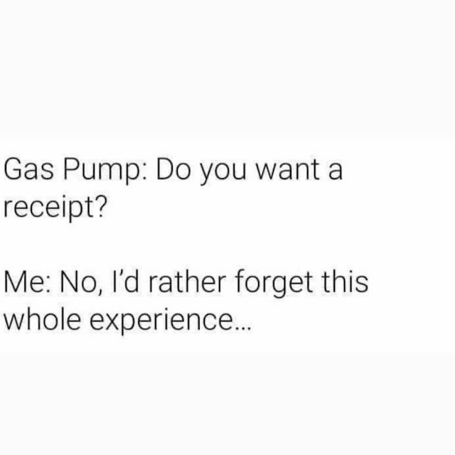 At the gas pump..