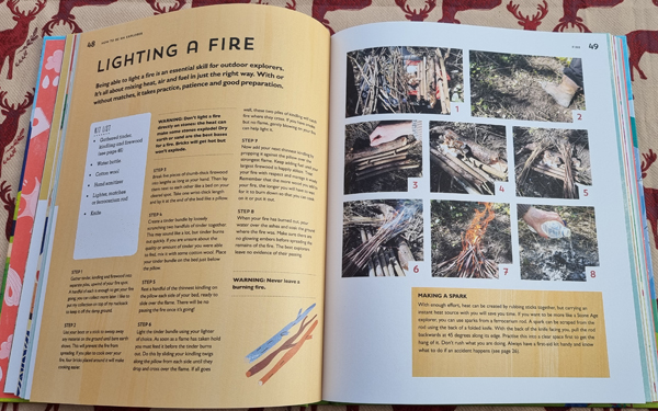 Lighting a Fire with Explorer book