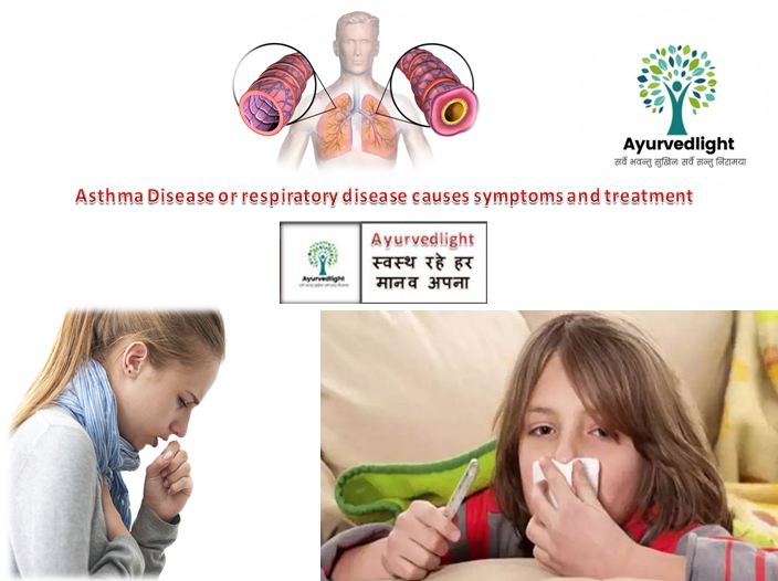 Asthma Disease or respiratory disease causes symptoms and treatment according to Ayurveda.