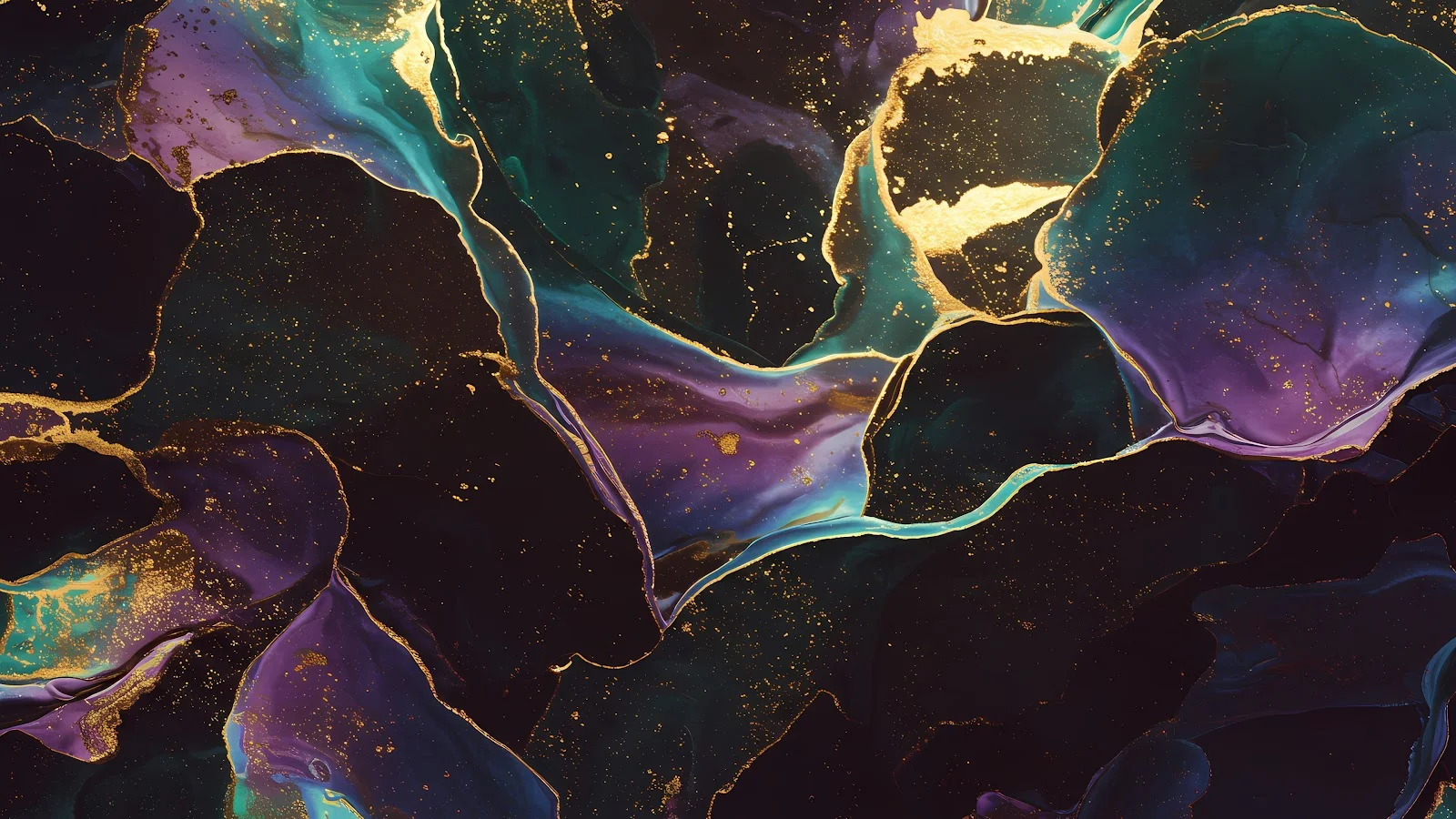 Abstract Gold Veins Wallpaper - 3840x2160 pixels, Marble, Texture, Dark, Modern, Colorful