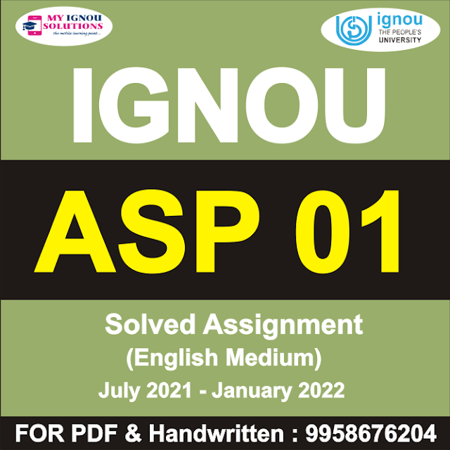 ASP 01 Solved Assignment 2021-22