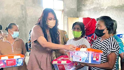 Dinas P3AD Sulut Salurkan Bantuan ke Warga di Bolmong