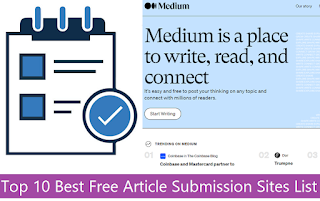 Top 10 Free Article Submission Sites List