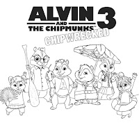 Alvin and the Chipmunks coloring page