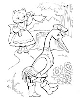 The Fox and the Stork coloring page