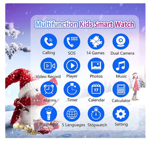 Watoyeso Kids Smartwatch with Calling 14 Learning Games