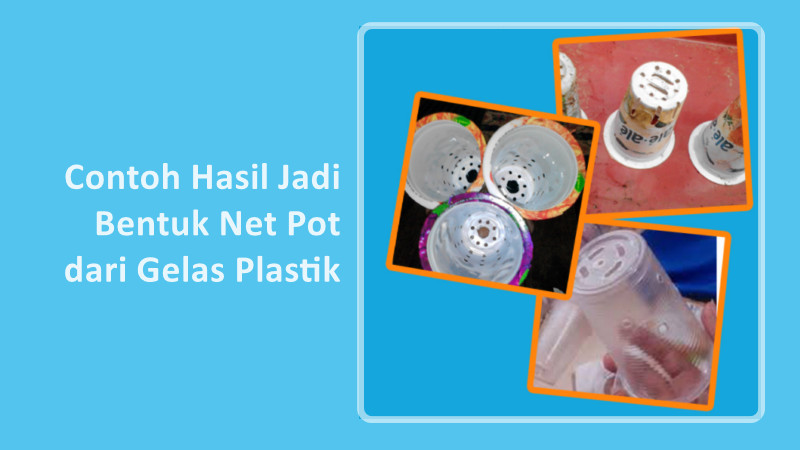 cara membuat netpot dari gelas plastik