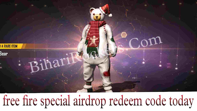 Free Fire Special Airdrop Redeem Code Today