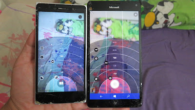 2014 Nokia Lumia 830 and 2015 Microsoft Lumia 950 XL with PureView Pro UI in action.