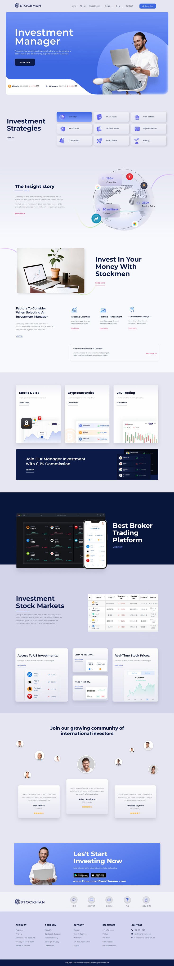 Stockmen - Investment Manager Template Kit Review