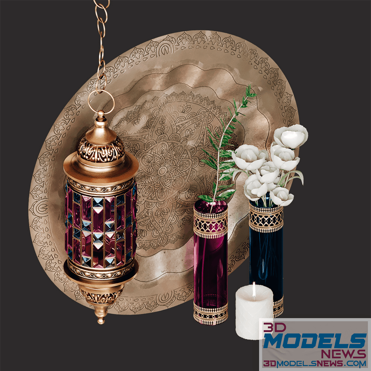 Decorative set model in Moroccan style 3