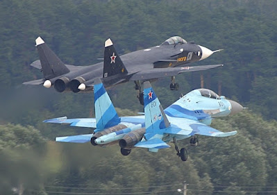 Russian fighter jets and Israel fighter jet