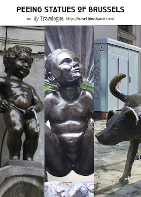 The 3 peeing sculptures in brussels