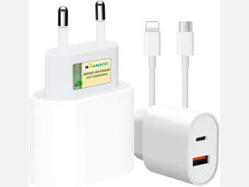 Cabo Usb-C-Lightning + Fonte Carregador 40W 2 Lagus