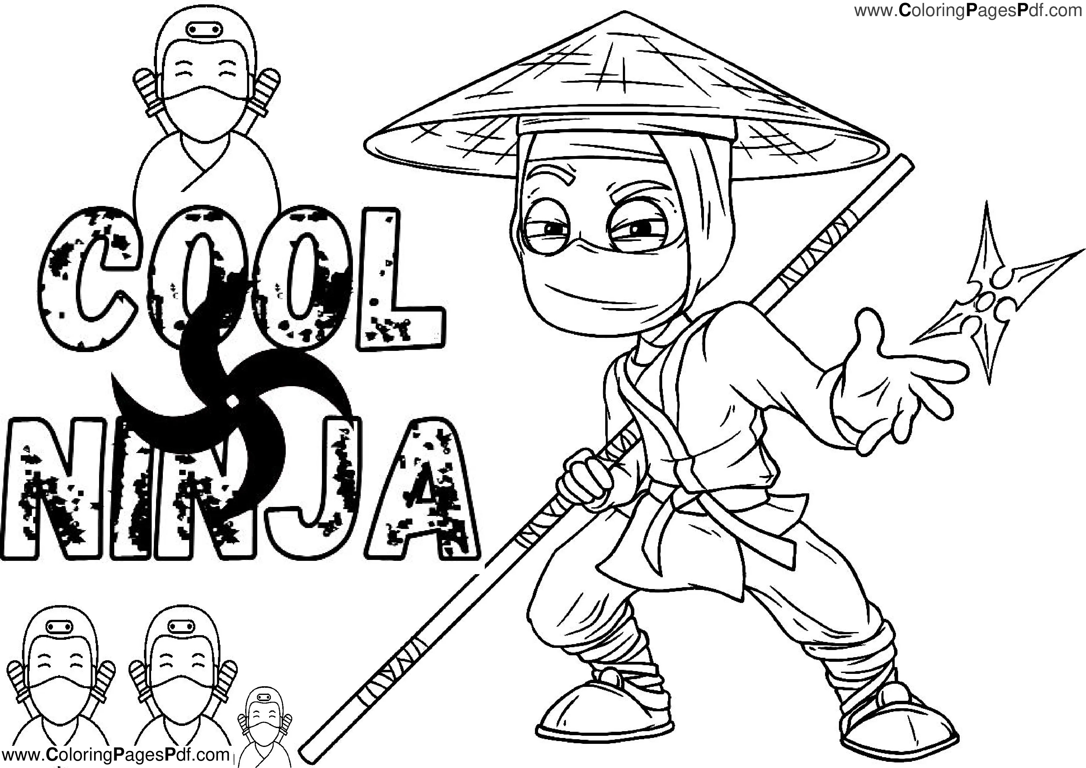 Cool Ninja coloring pages