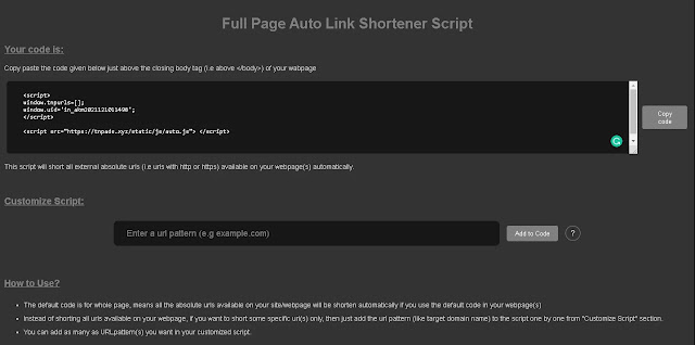 TNPLinks - Ad Network and URL Shortner