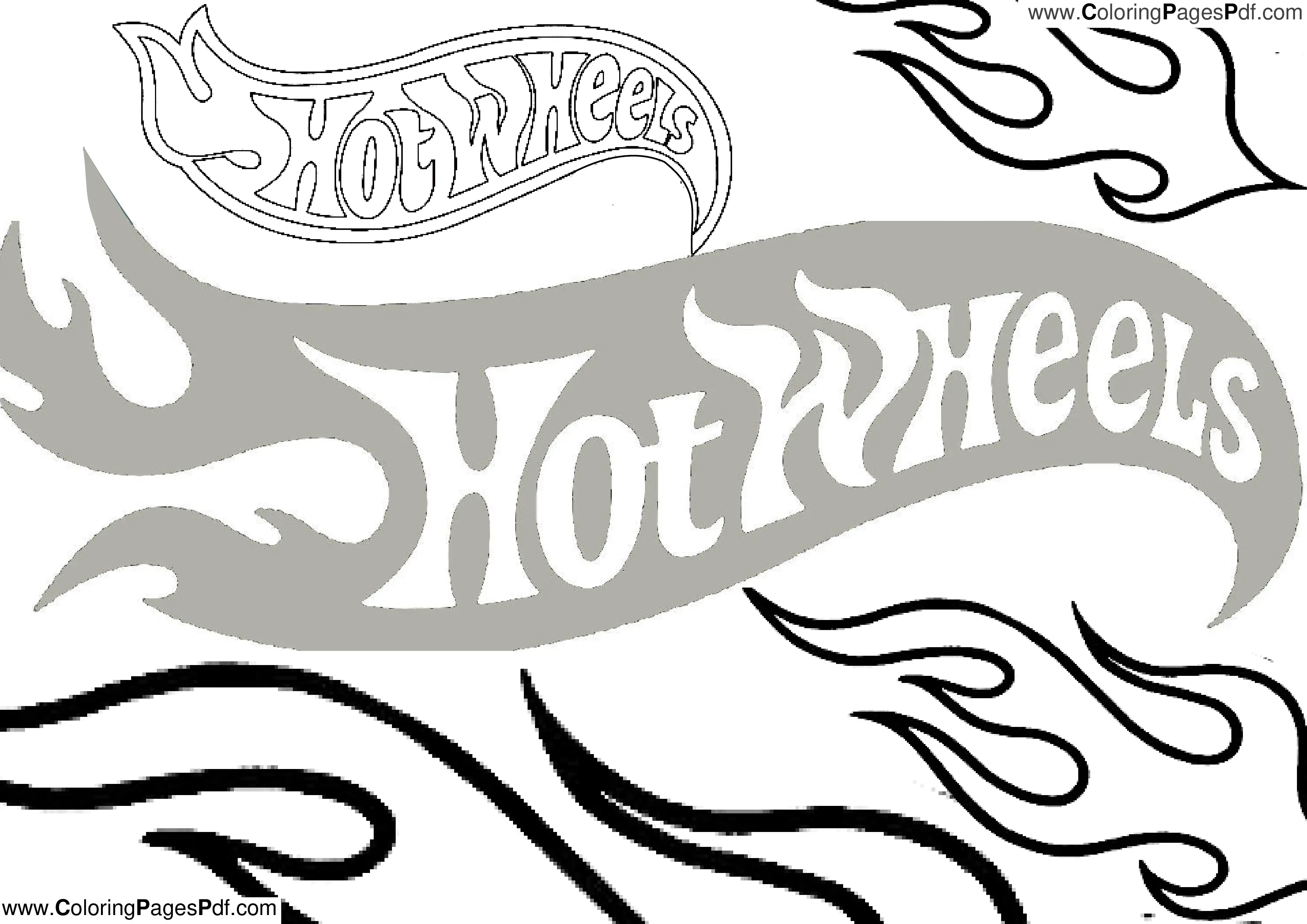 Hot Wheels printable logo