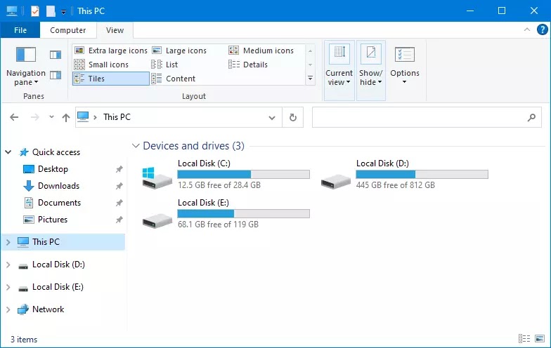 PC ini File Explorer