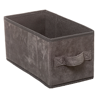 Gray velvet storage box 15x31x15