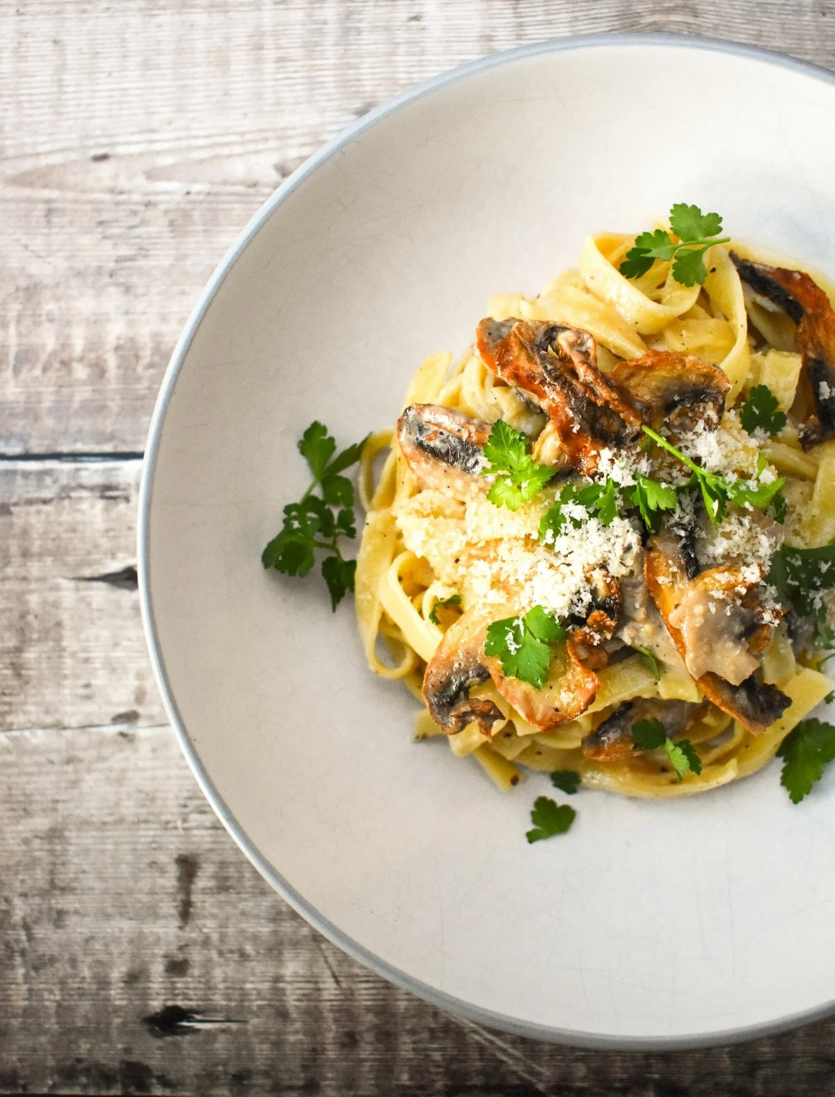 vegan carbonara tagliatelle