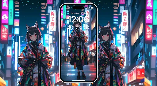 Anime Girl Background Wallpaper for Phone