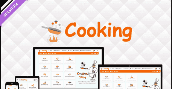 Cooking - Recipe & Food Blogger Template • Free Download