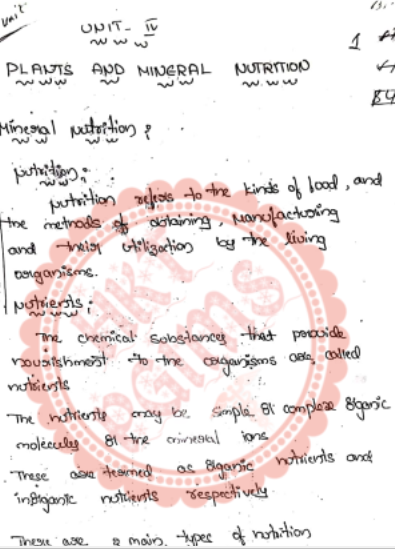 Unit-4 Remedial Biology Handwritten 1st Semester B.Pharmacy ,BP106RBT Remedial Biology,BPharmacy,Handwritten Notes,BPharm 1st Semester,Important Exam Notes,Remedial Biology,