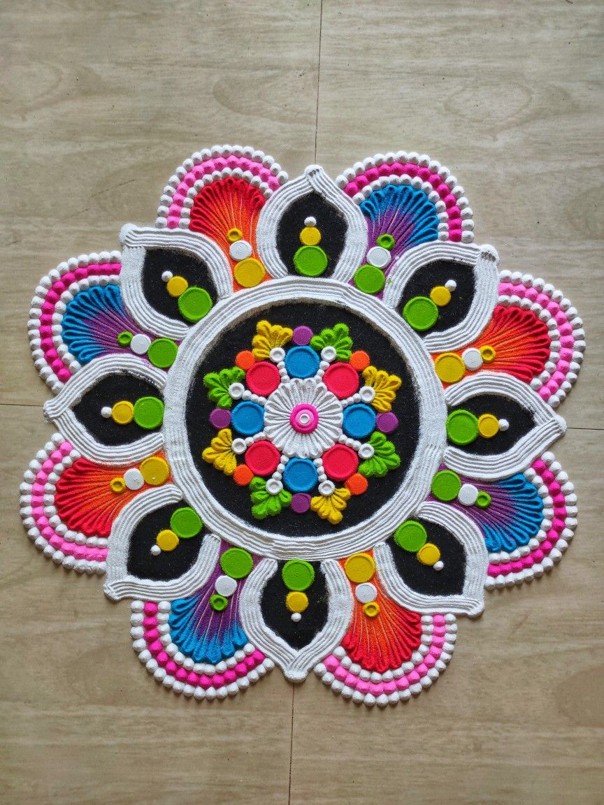 Holi rangoli designs | Rangoli designs for holi