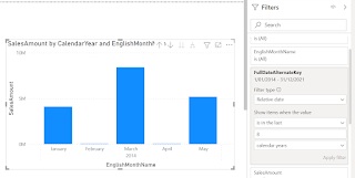 screenshot Power BI column chart