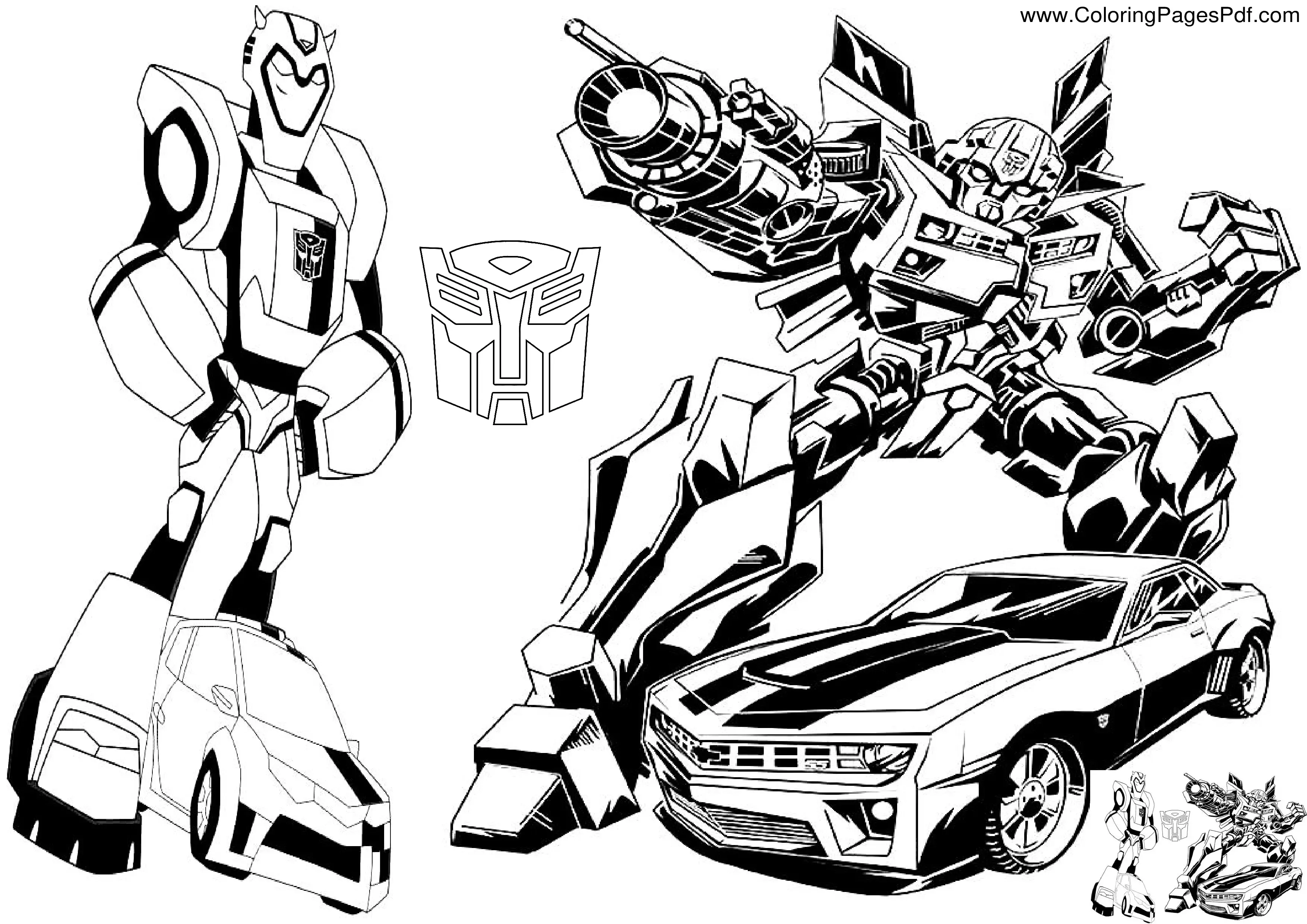 Transformers coloring pages online