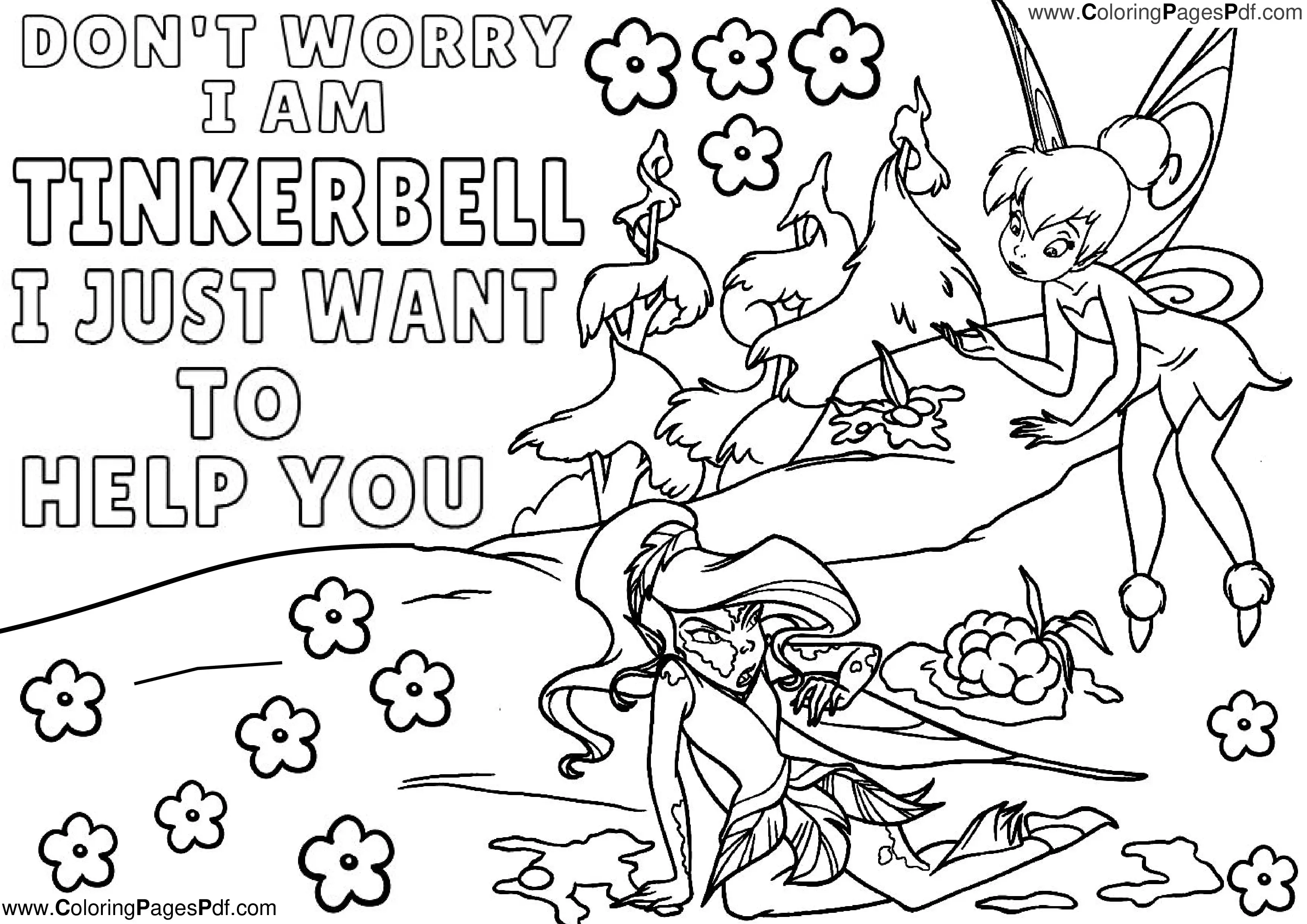 Coloring pages of tinkerbell