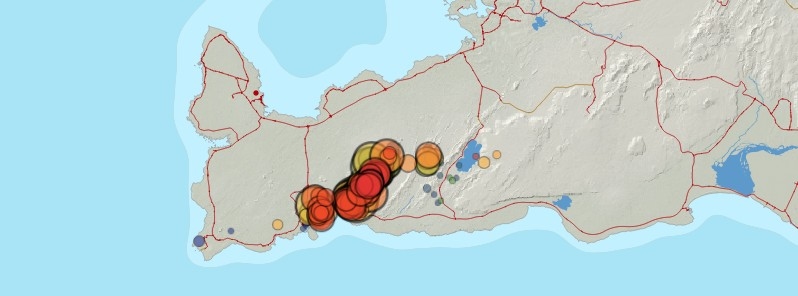 Intense swarm of earthquakes near the Fagradalsfjall volcano in Iceland