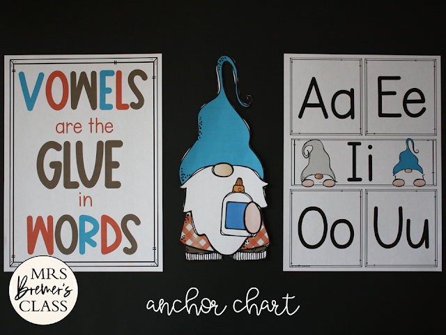 Vowels activities to practice vowel recognition & short vowel sounds with literacy center activities, charts, worksheets, write the room for Kindergarten & First Grade