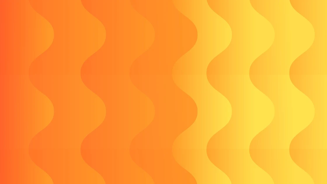 4K wallpaper with smooth wavy patterns flowing in a gradient of sunny orange tones, reminiscent of a warm, glowing sunrise.