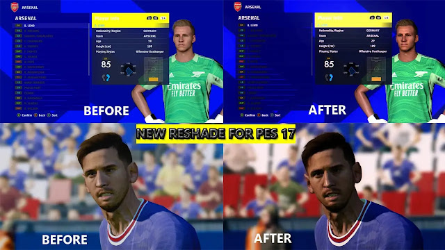 PES 2017 New Reshade With Sweet FX 2022 AIO