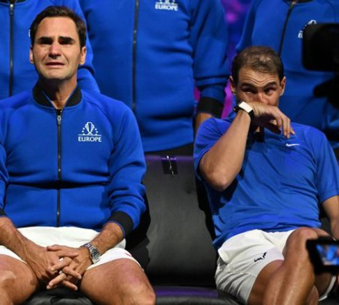 Roger Federer And Rafael Nadal Seen Crying In Emotional Clip After Swiss Tennis Star's Final Match (Video)