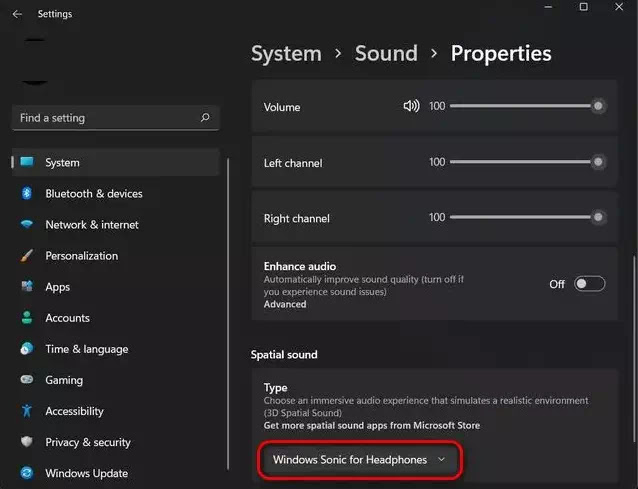 Cara Mengaktifkan Spatial Sound di Windows 11-3