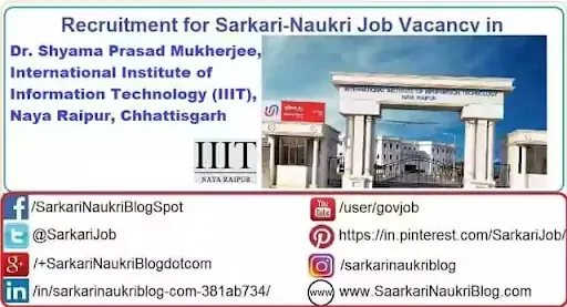 IIIT Raipur Government Jobs Recruitment