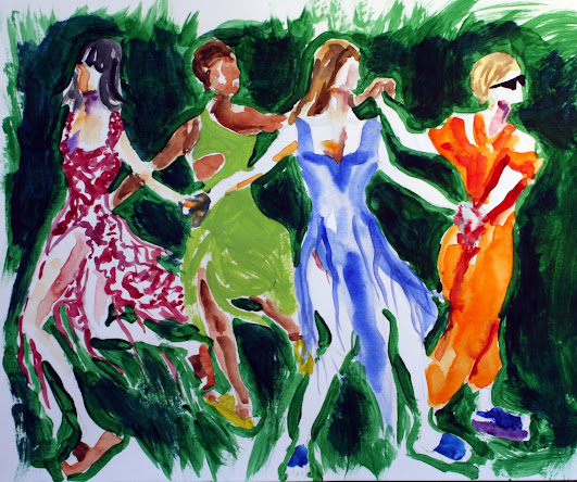 踊る女性イラスト